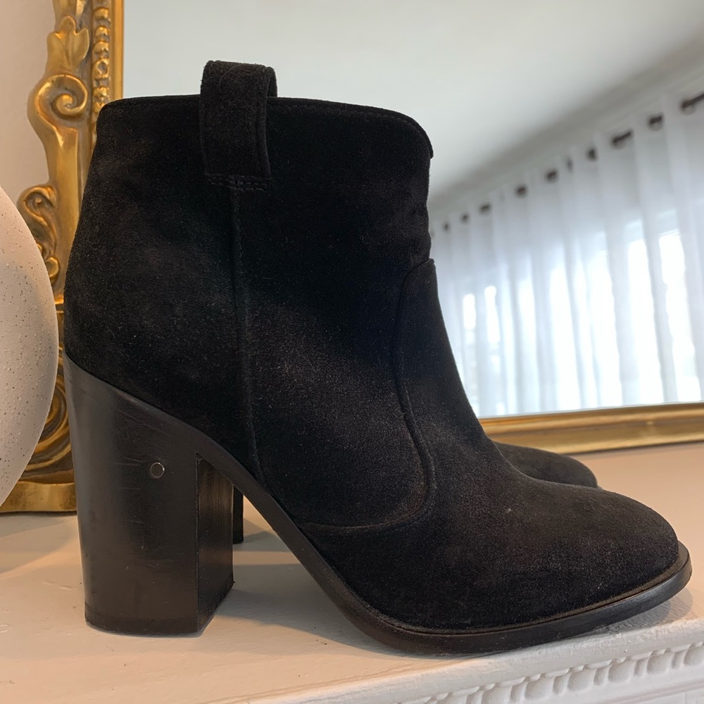 Laurence Dacade Black Suede Ankle Boots Size 38
